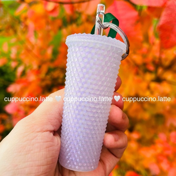 🤍NEW❄️Starbucks 2021 Holiday Mini Ice Studded Bling Tumbler Keychain - Picture 5 of 8